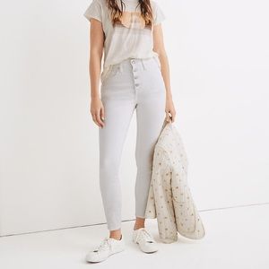 Madewell Curvy High-Rise Cropped White Jeans